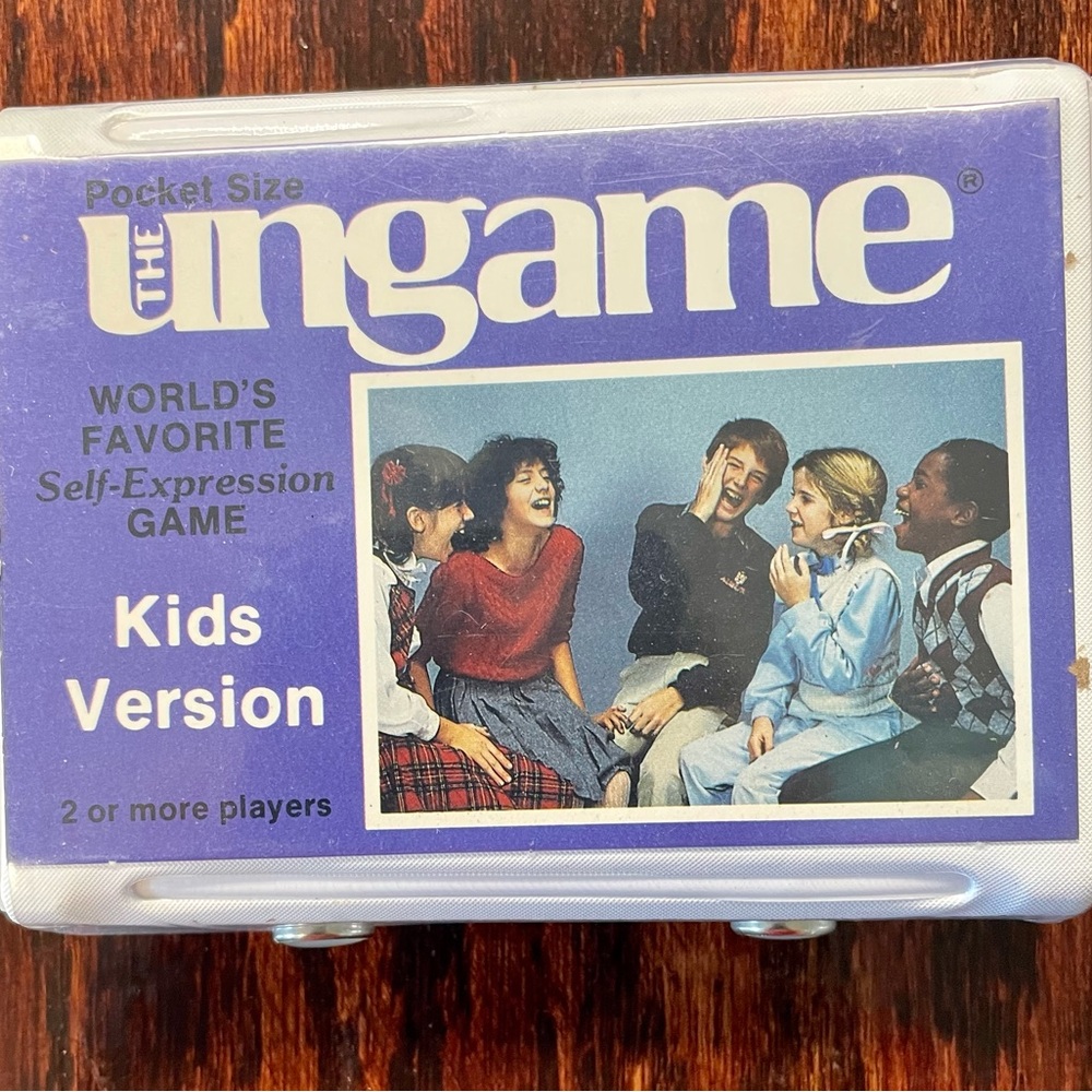 Vintage 1983 Ungame The Kids Version Pocket Size Card Game.